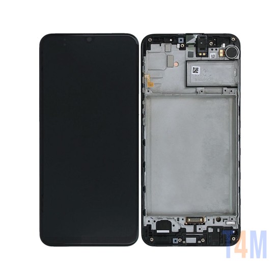 TOUCH+DISPLAY CON FRAME AND MICRÓFONO SAMSUNG GALAXY M21/M215 SERVICE PACK NEGRO